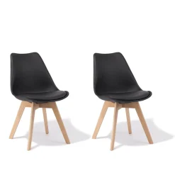 Chaise Kelly noire x 2