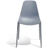 Chaise Lenny en polypropylène et métal gris