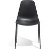 Chaise Lenny en polypropylène et métal noir
