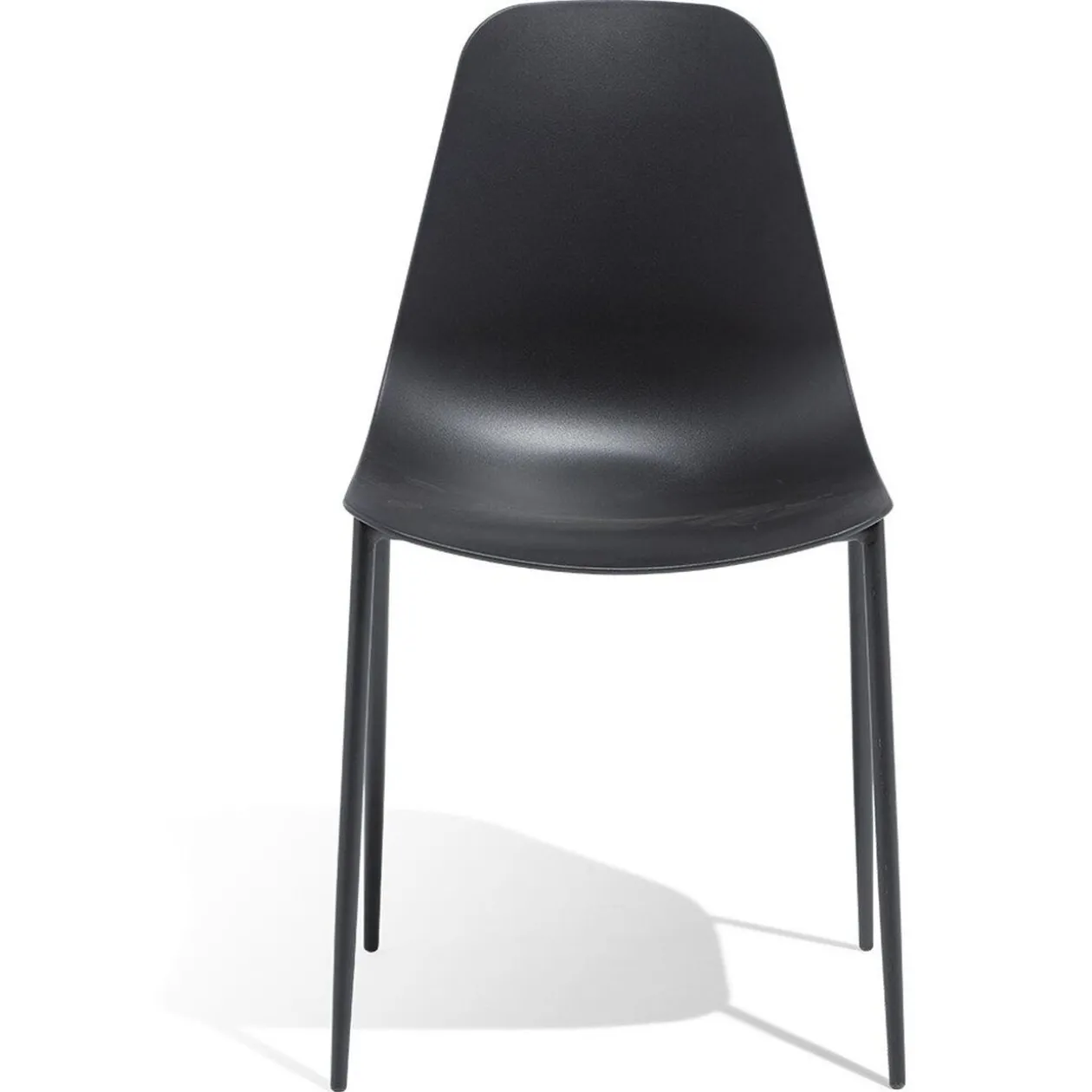 Chaise Lenny en polypropylène et métal noir