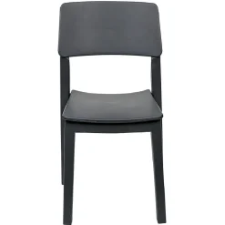 Chaise Luccia plastique gris anthracite