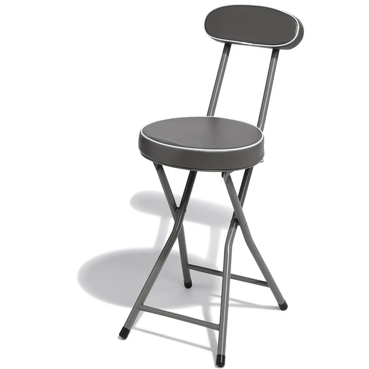Chaise pliante Tony Gris anthracite Ø30 x H.74 cm