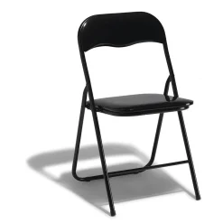Chaise pliante Tracy métal noir