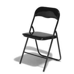 Chaise pliante Tracy métal noir