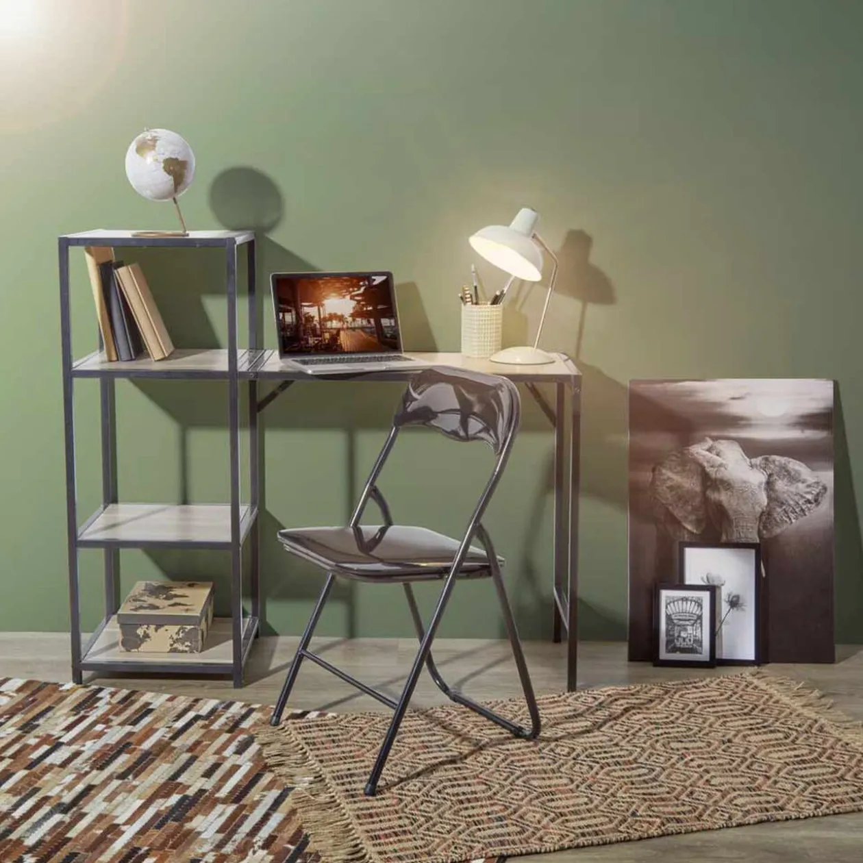 Chaise pliante Tracy métal noir