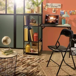 Chaise pliante Tracy métal noir