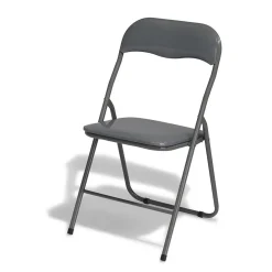 Chaise pliante Tracy métal gris anthracite