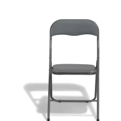 Chaise pliante Tracy métal gris anthracite