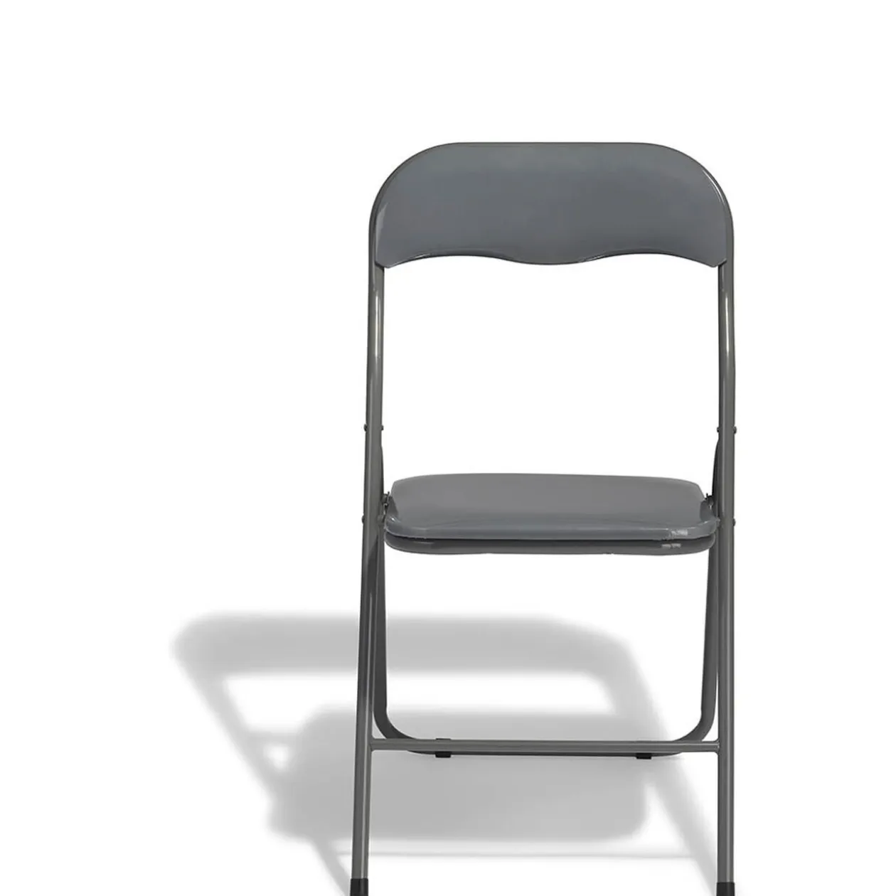 Chaise pliante Tracy métal gris anthracite