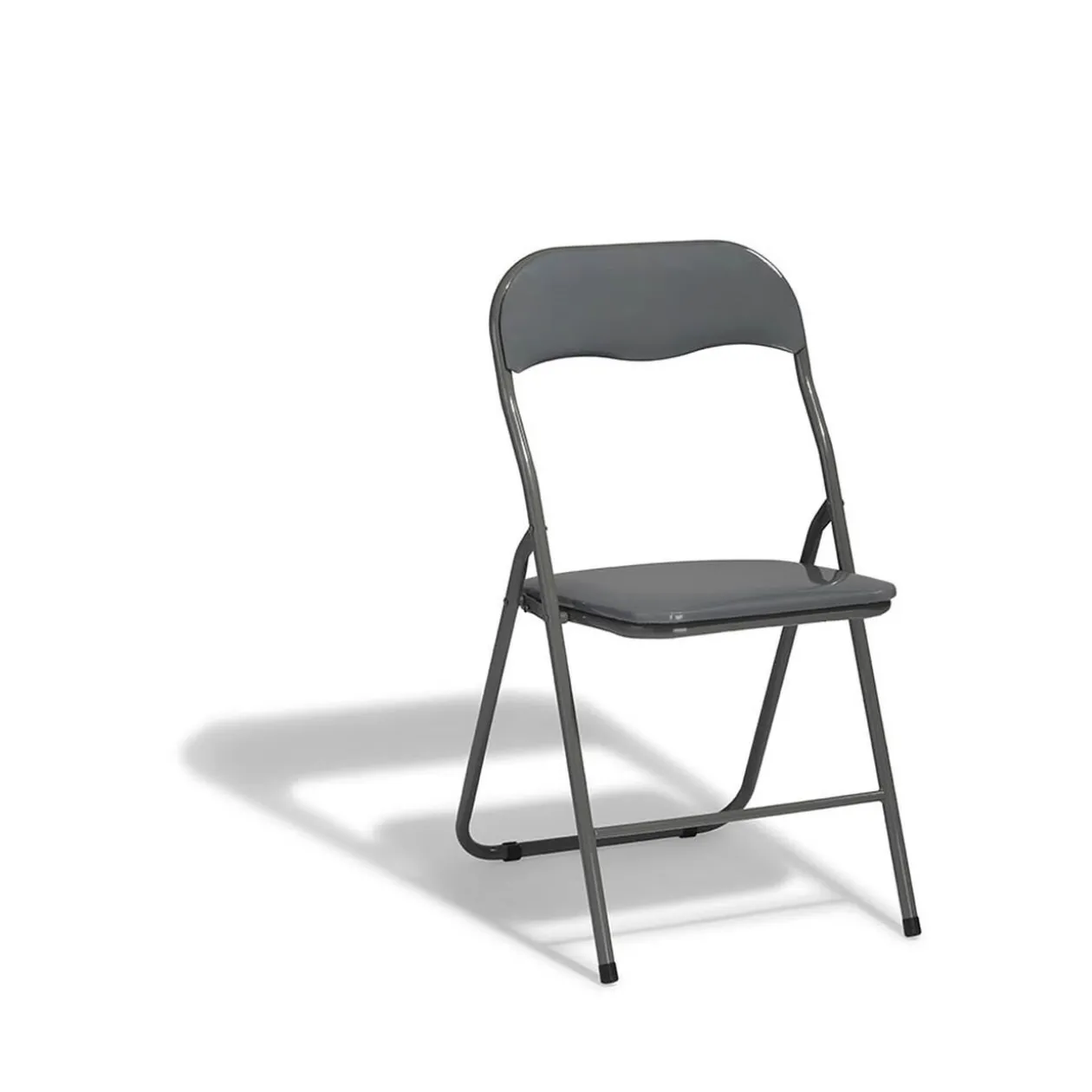 Chaise pliante Tracy métal gris anthracite