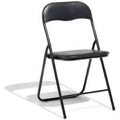 Chaise pliante Tracy métal noir 44x45x79cm