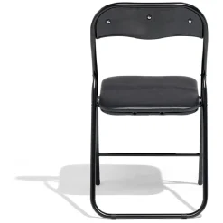 Chaise pliante Tracy métal noir 44x45x79cm