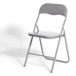 Chaise pliante Tracy métal gris foncé L49xP49xH79cm