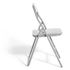 Chaise pliante Tracy métal gris foncé L49xP49xH79cm