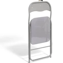 Chaise pliante Tracy métal gris foncé L49xP49xH79cm