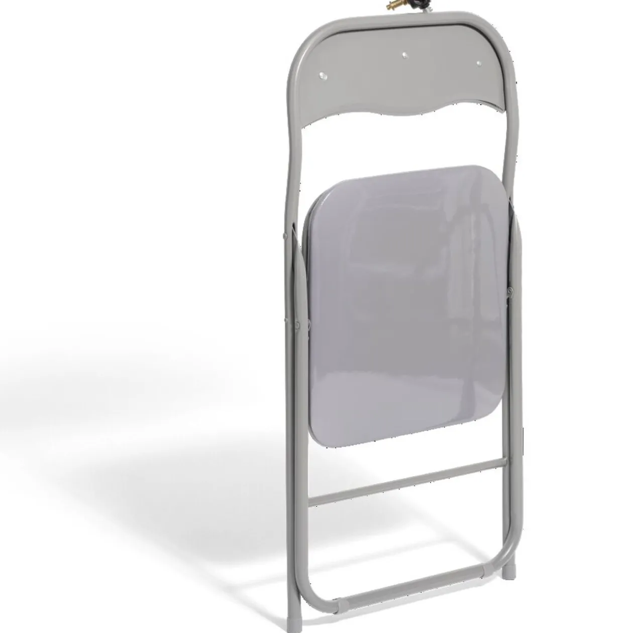 Chaise pliante Tracy métal gris foncé L49xP49xH79cm