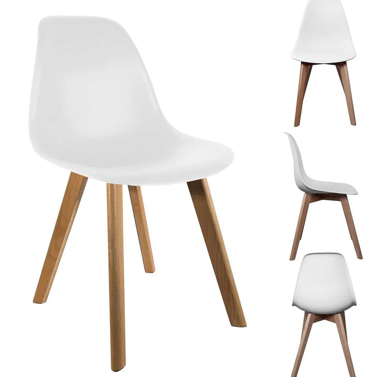 Chaise scandinave blanche pour enfant H57,5cm