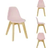 Chaise scandinave coque rose pour enfant H55,5cm