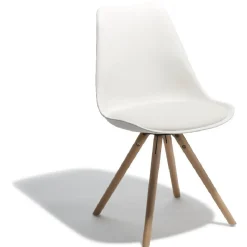 Chaise scandinave Kelly blanche x2