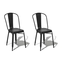 Chaise Timothy noire x 2