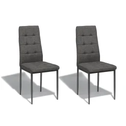 Chaise Zoé gris clair x 2