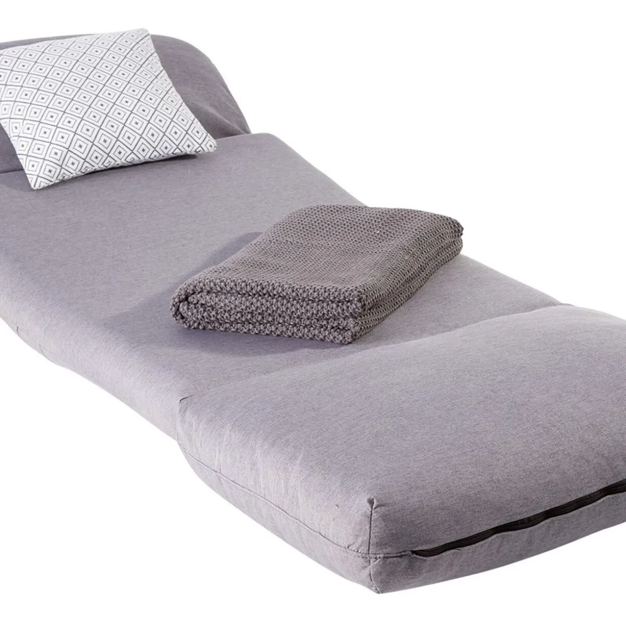 Chauffeuse 2en1 lit d'appoint gris