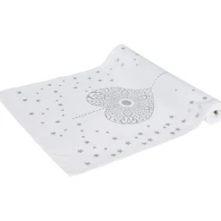 Chemin de table blanc et argenté