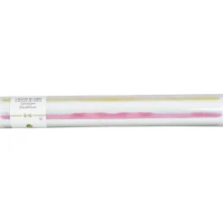 Chemin de table blanc rayure multicolore