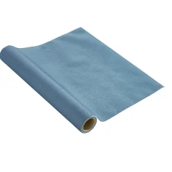 Chemin de table bleu canard effet tissu papier voie sèche 4,8 m