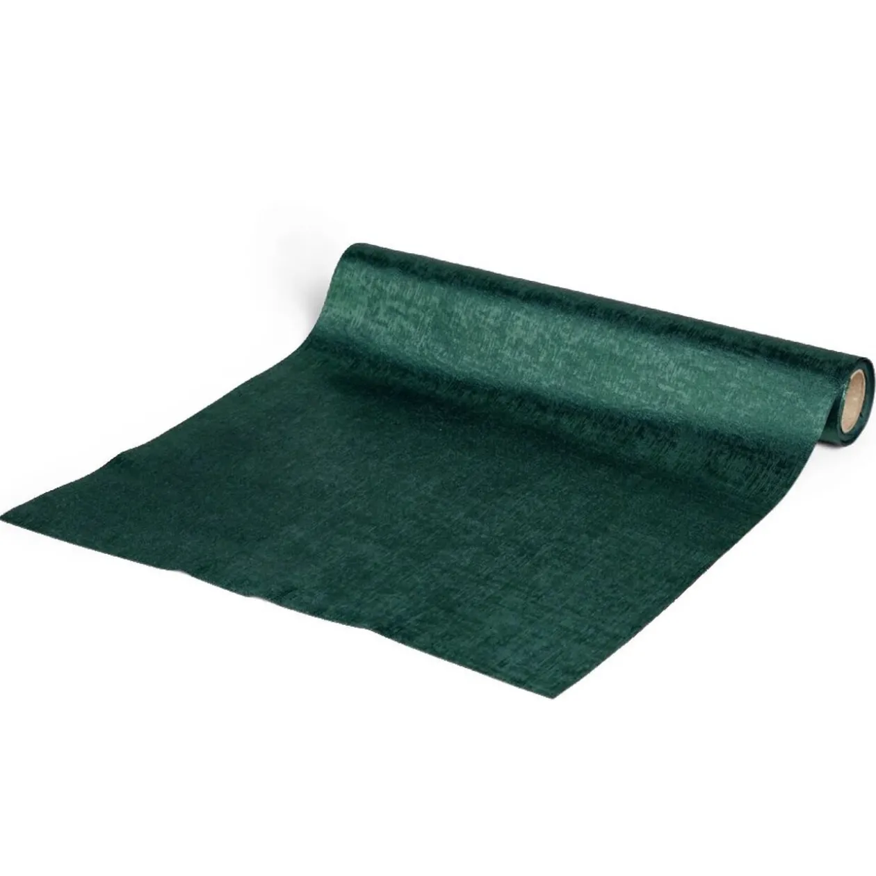 Chemin de table brillant vert foncé 3m