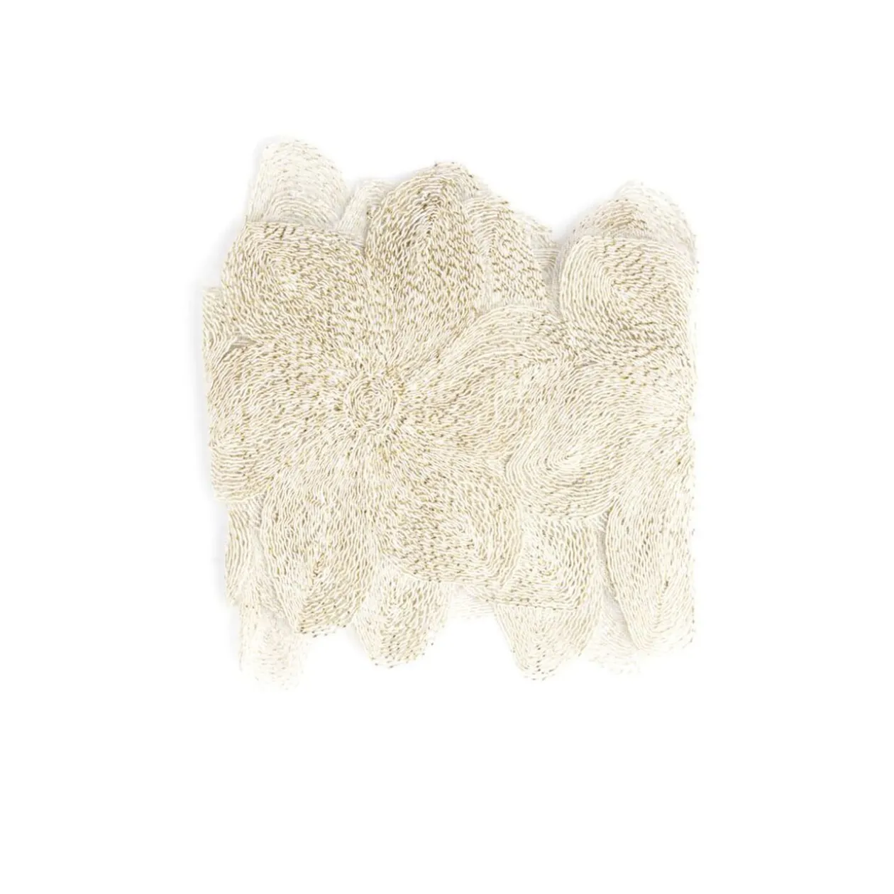 Chemin de table doré design fleurs ajourées 25x180cm