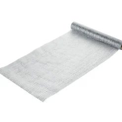 Chemin de table effet organza gris argenté