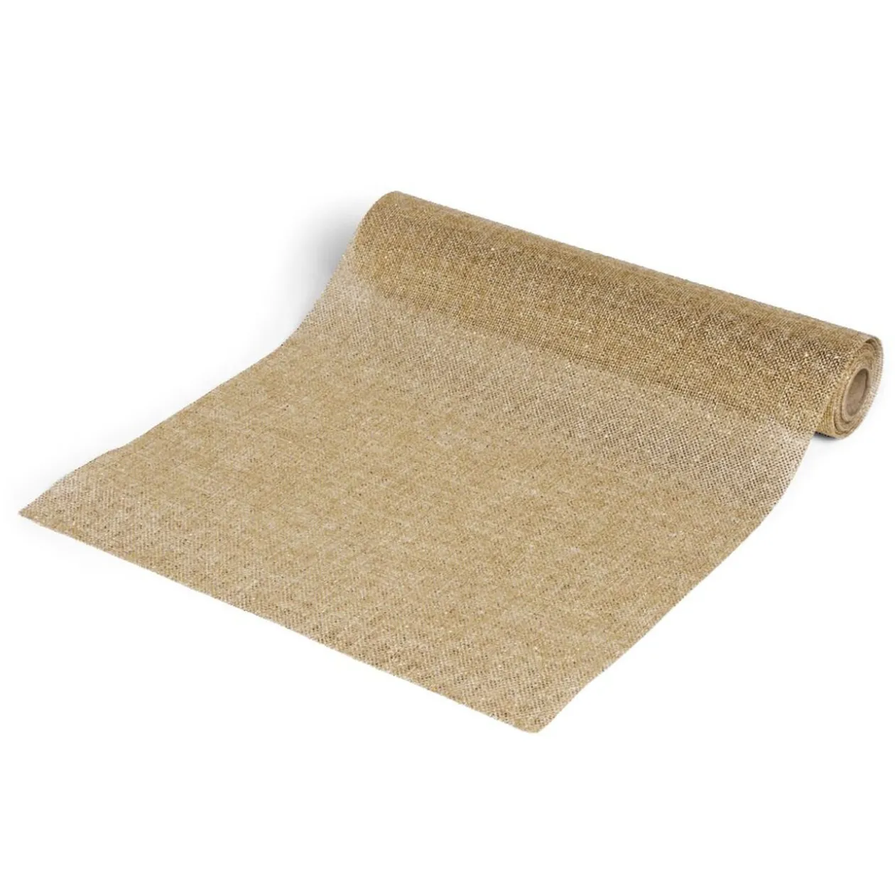 Chemin de table en jute doré 3m