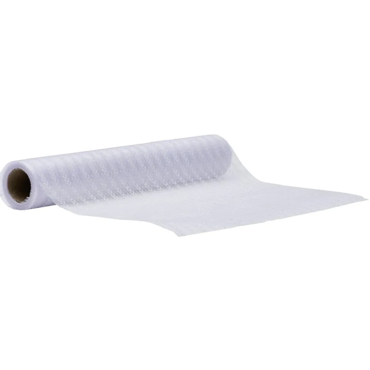 Chemin de table en nylon organza blanc iridescent pailleté