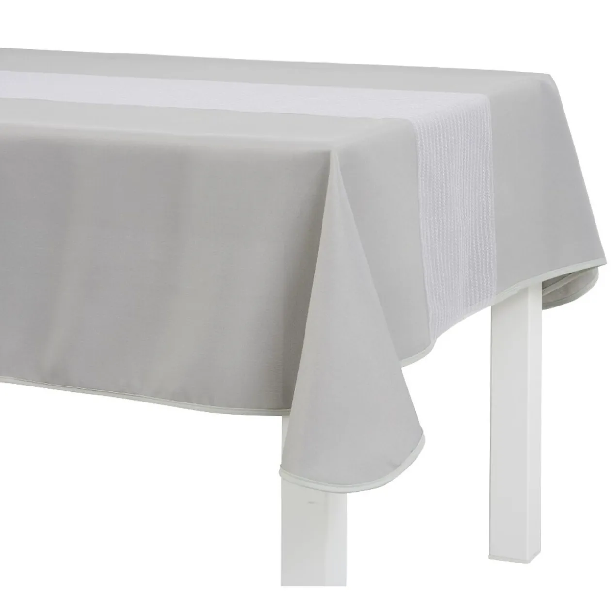 Chemin de table en nylon organza blanc iridescent pailleté