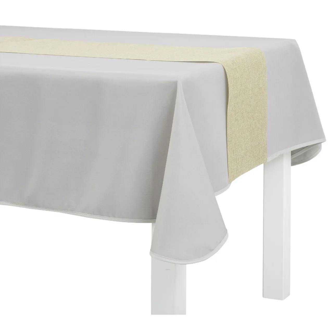 Chemin de table en polyester effet jute