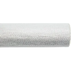 Chemin de table en tissu argenté irisé