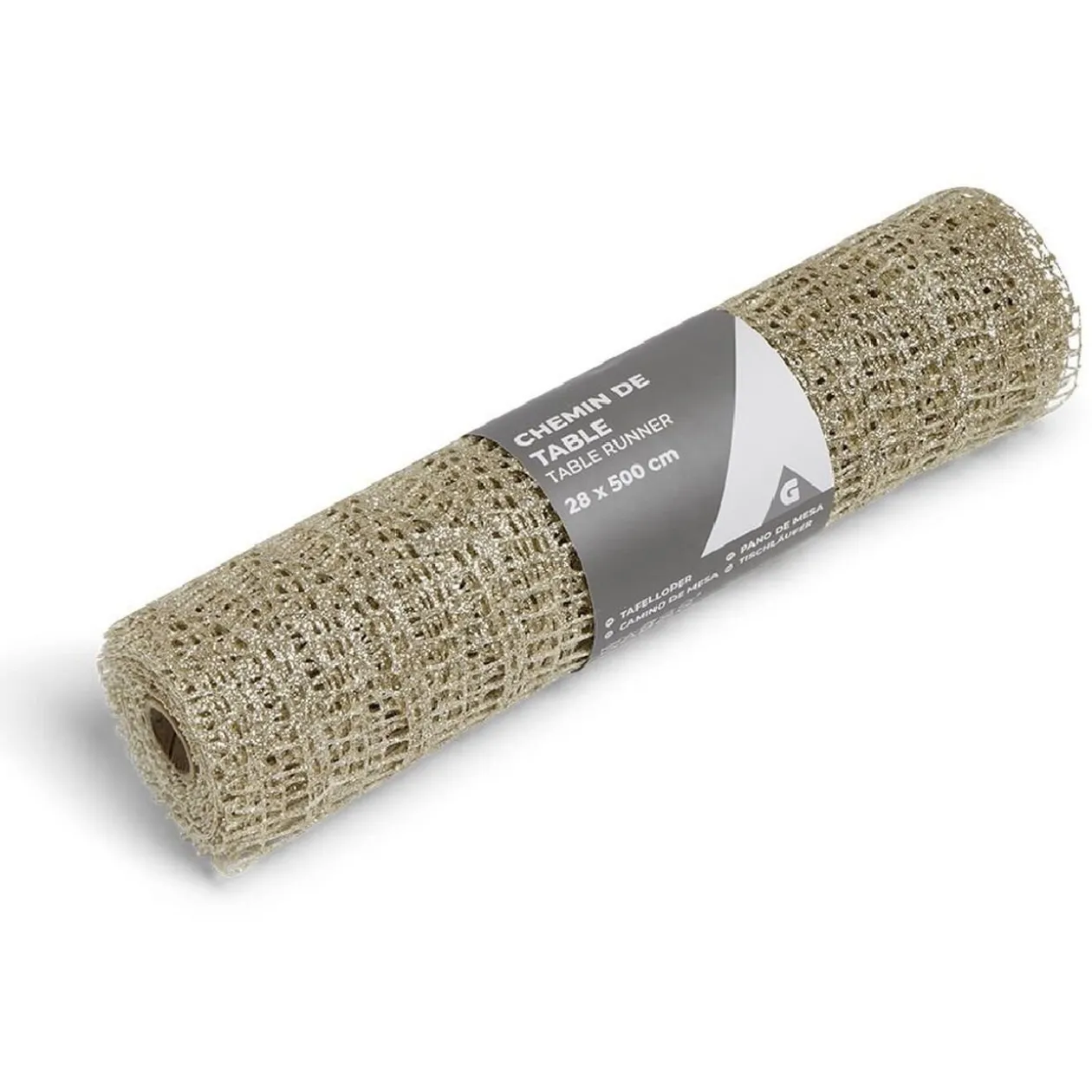 Chemin de table mèche doré 28x400cm