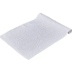 Chemin de table motif jacquard blanc