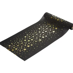 Chemin de table noir et doré