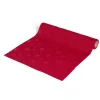 Chemin de table rouge motifs étoiles et flocons 3m
