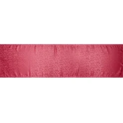 Chemin de table rouge motif fleur de lys L150cm