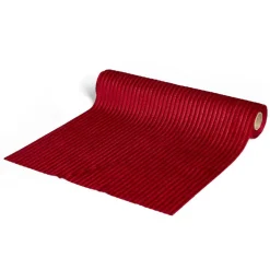 Chemin de table velours cotelé rouge 3m
