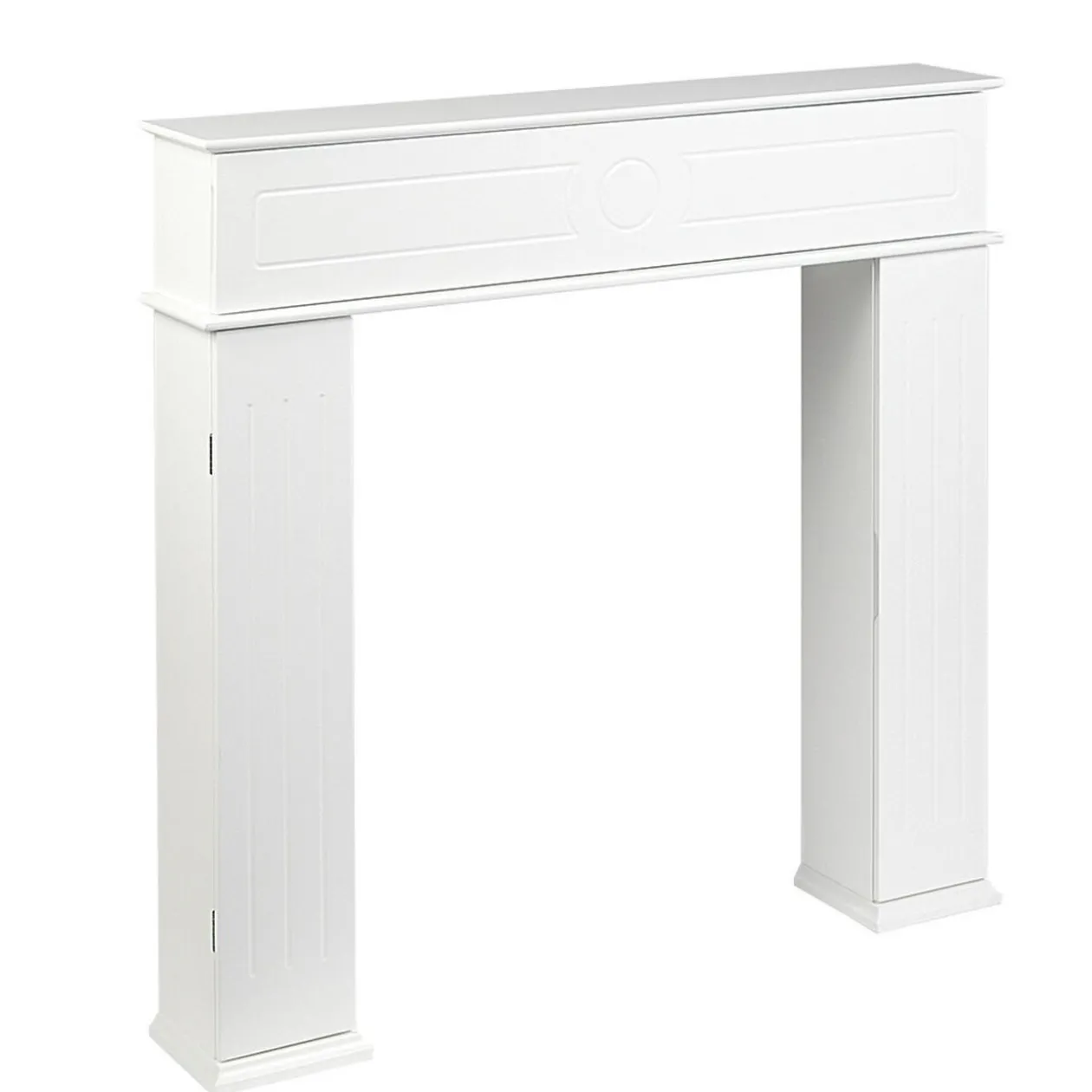 Cheminée décorative meuble console mdf blanc