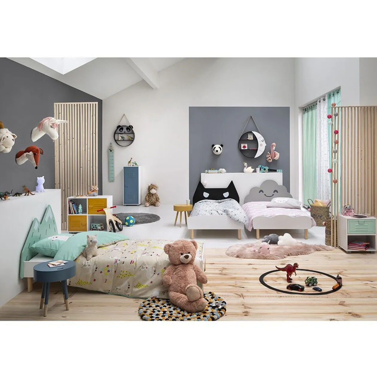 Chevet coffre Céleste bleu orage