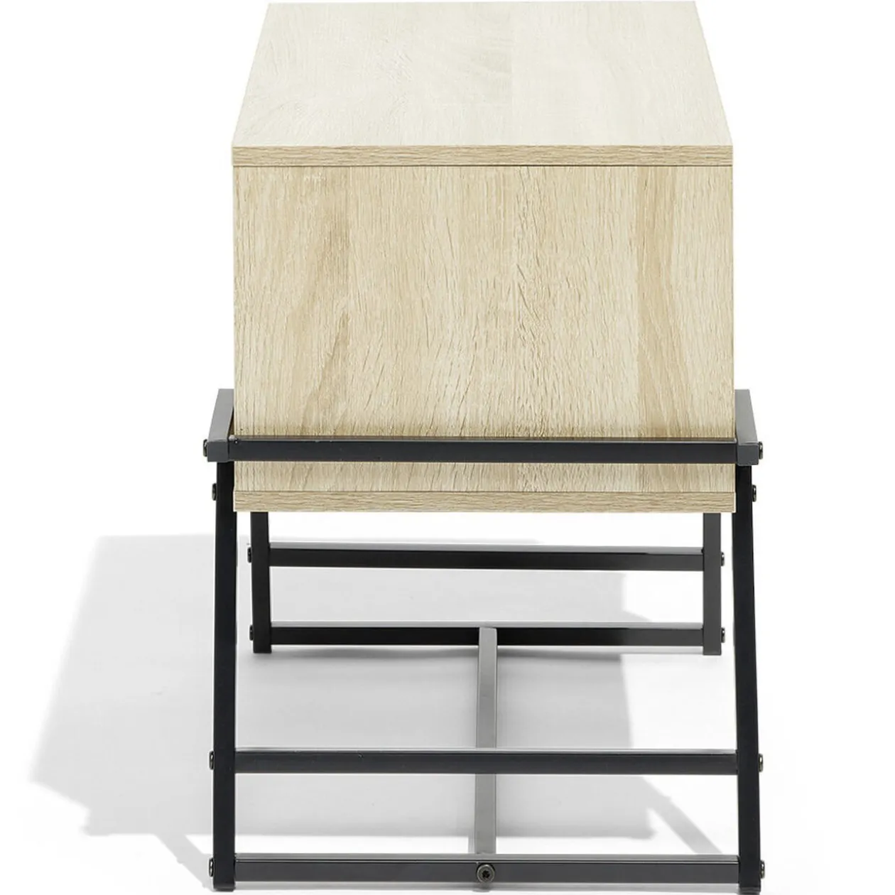 Chevet Denver 1 niche métal et bois 49,8x32,7xH45cm