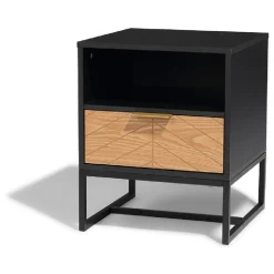Chevet Eole noir et miel 1 tiroir 1 niche