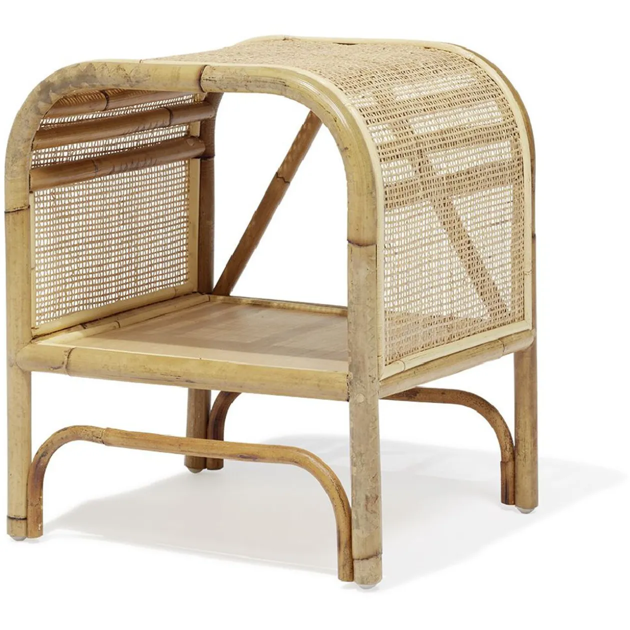 Chevet Malang rotin naturel - L40xP35xH45 cm