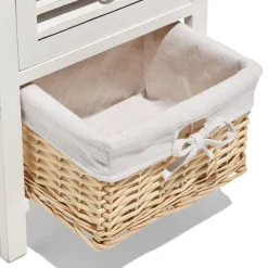 Chevet Saint-Malo blanc 1 tiroir 1 panière