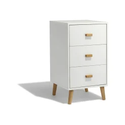 Chiffonnier blanc Bergen 3 tiroirs